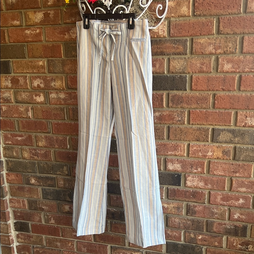 Express  Striped Flare Pants